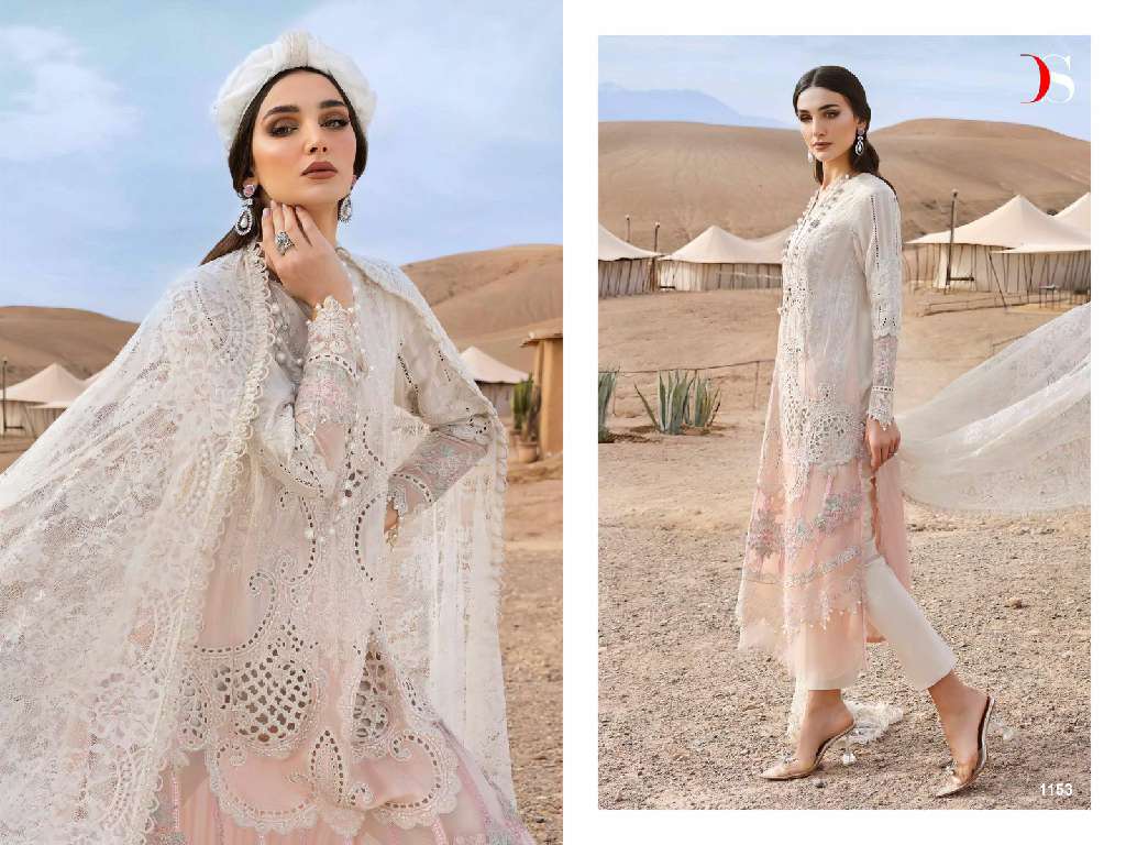 DEEPSY MARIA B PREMIUM EBROIDERED 25 WHOLESALE PURE COTTON WITH HEAVY SELF EMBROIDERY FANCY PAKISTANI SUITS