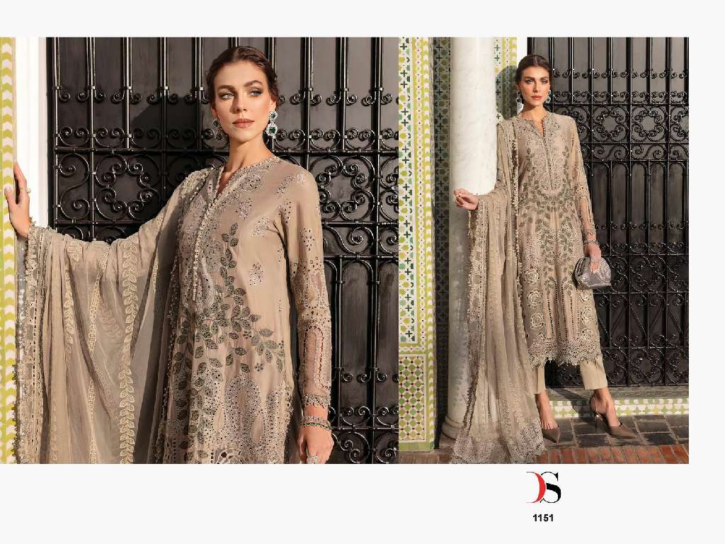 DEEPSY MARIA B PREMIUM EBROIDERED 25 WHOLESALE PURE COTTON WITH HEAVY SELF EMBROIDERY FANCY PAKISTANI SUITS