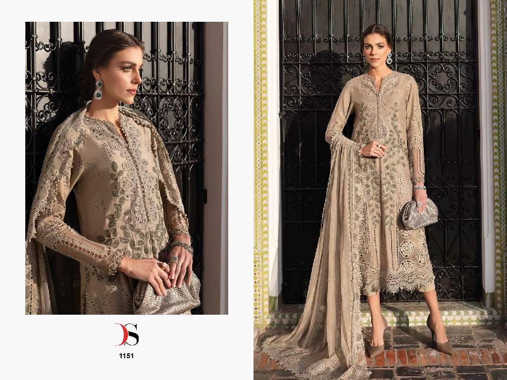 DEEPSY MARIA B PREMIUM EBROIDERED 25 WHOLESALE PURE COTTON WITH HEAVY SELF EMBROIDERY FANCY PAKISTANI SUITS