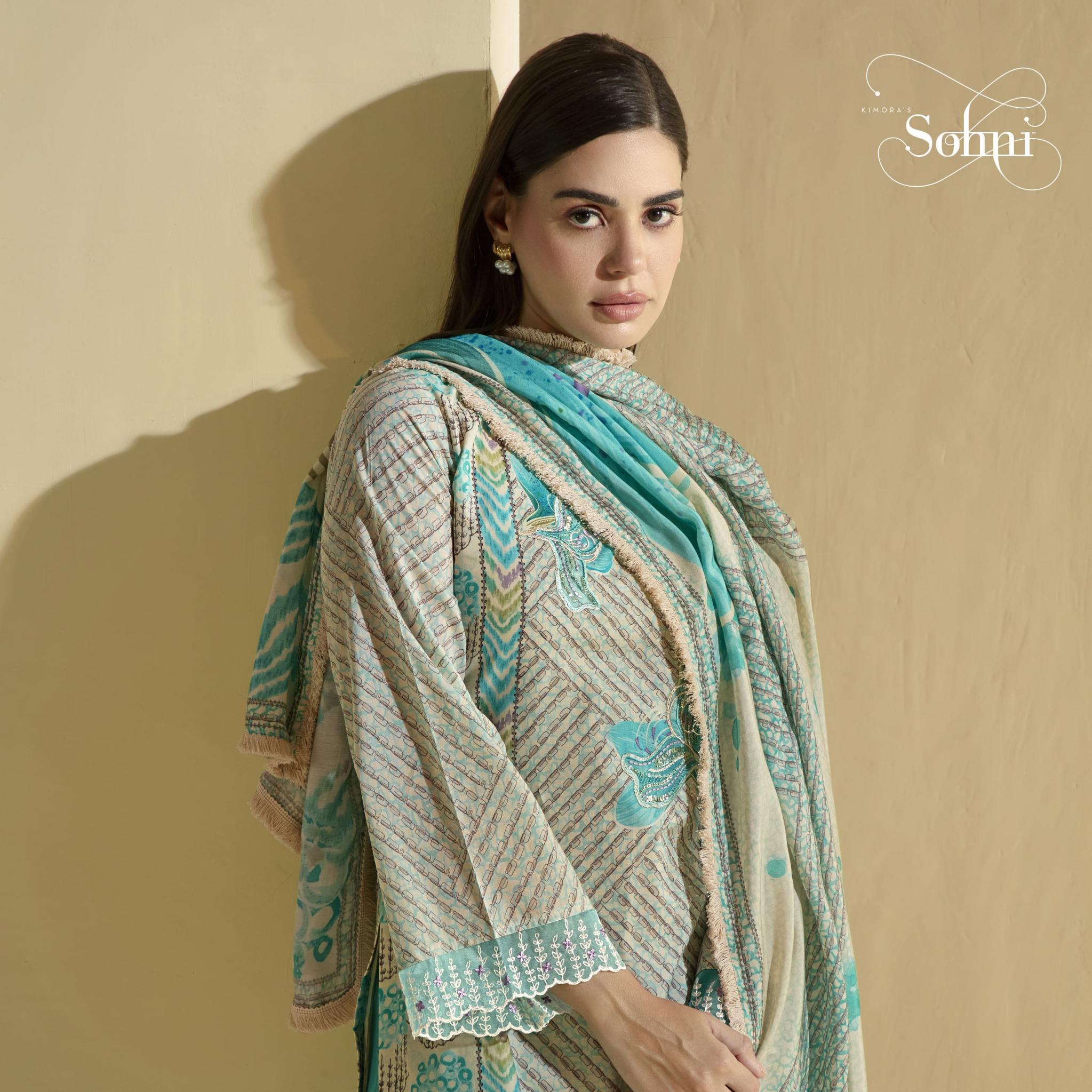 KIMORA SOHNI LAUNCH LILY VOL 3 CASUAL WEAR LAWN COTTON DRESS MATERIAL