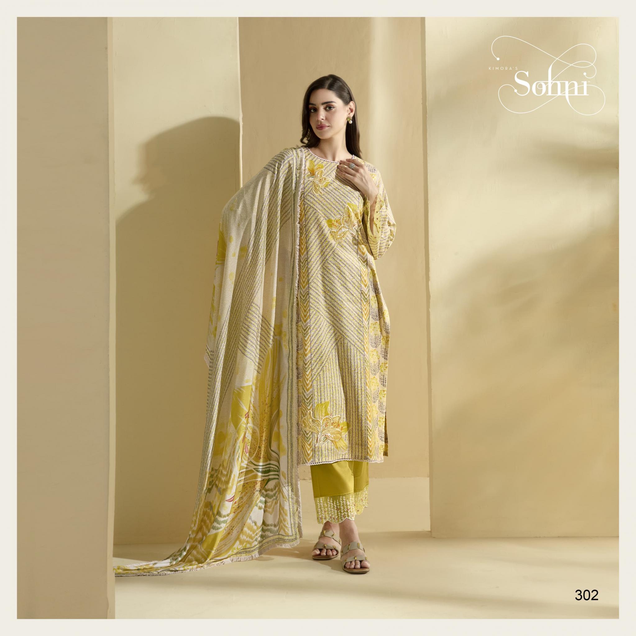 KIMORA SOHNI LAUNCH LILY VOL 3 CASUAL WEAR LAWN COTTON DRESS MATERIAL