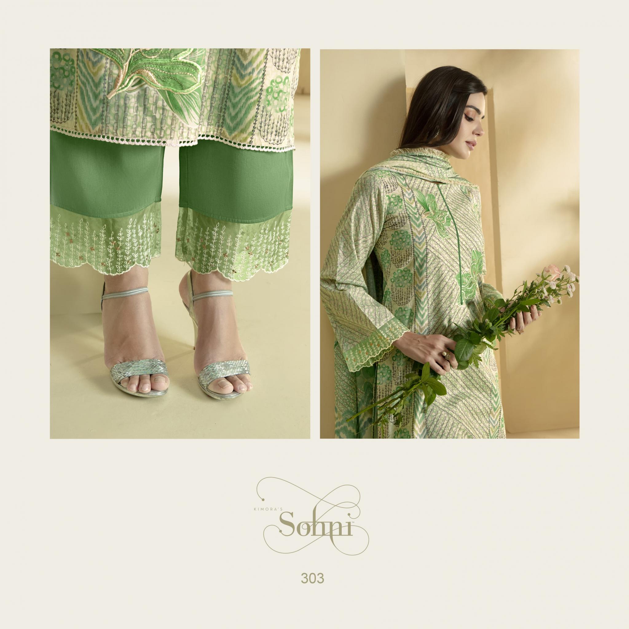 KIMORA SOHNI LAUNCH LILY VOL 3 CASUAL WEAR LAWN COTTON DRESS MATERIAL