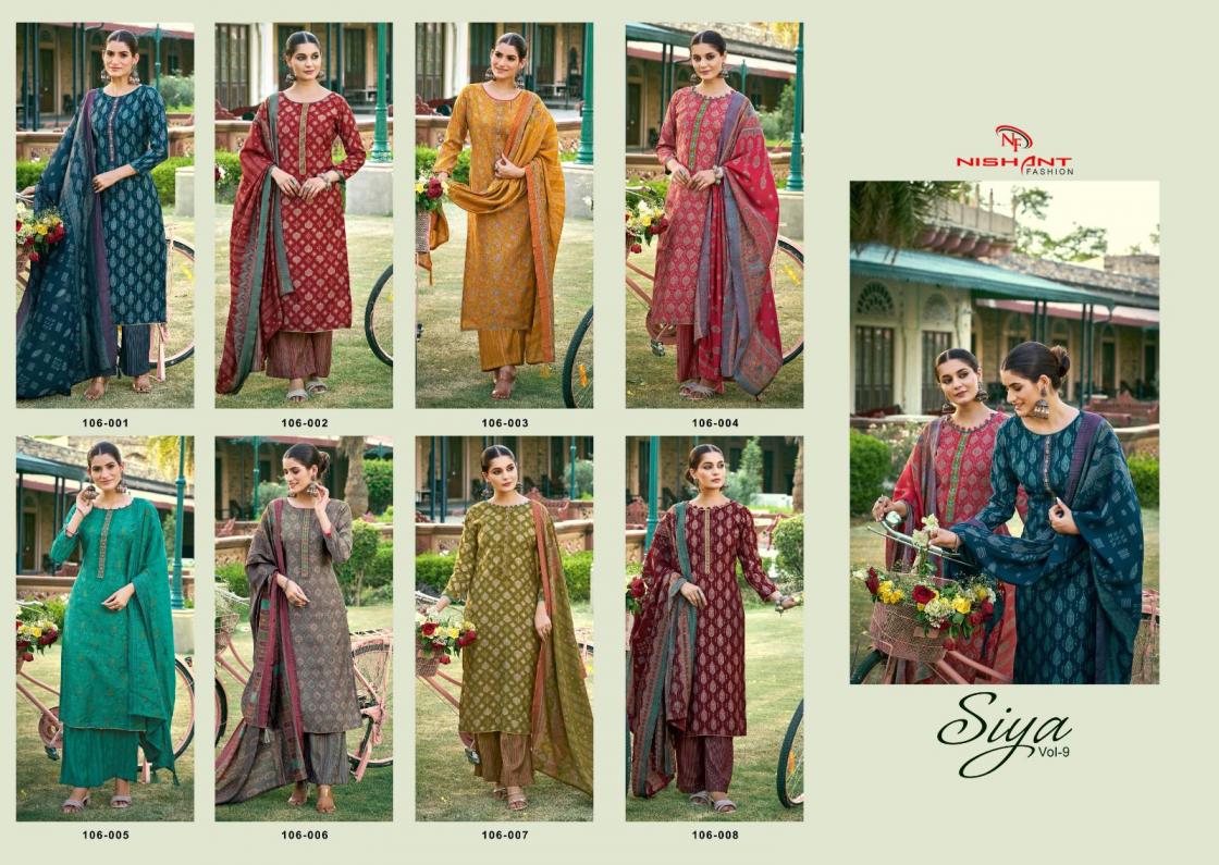 NISHANT FASHION SIYA VOL 9 DAILY WEAR MODEL SILK UNSTITCHED SALWAR KAMEEZ