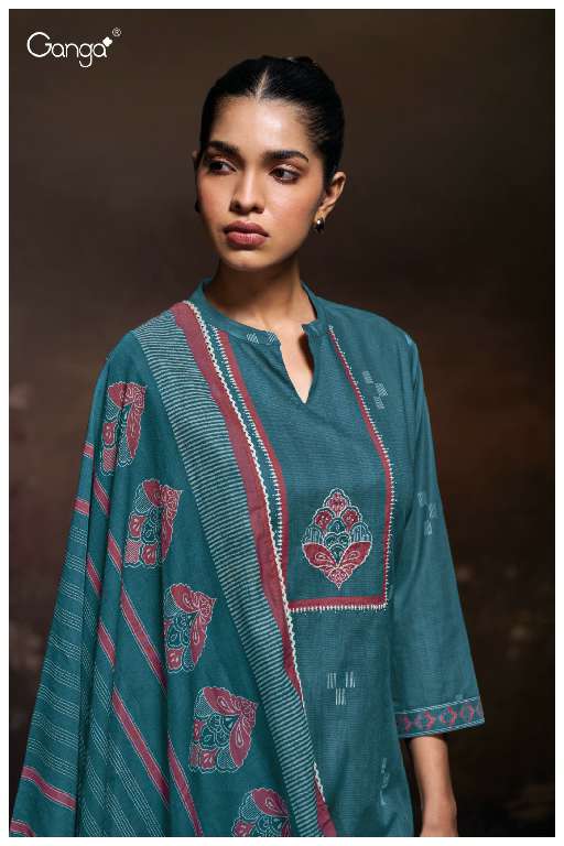 GANGA SAMANTHA S3637 WHOLESALE PREMIUM COTTON WITH DIGITAL PRINT PARTY WEAR SALWAR SUITS