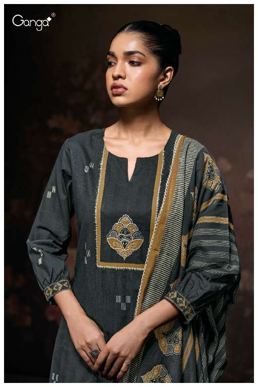 GANGA SAMANTHA S3637 WHOLESALE PREMIUM COTTON WITH DIGITAL PRINT PARTY WEAR SALWAR SUITS