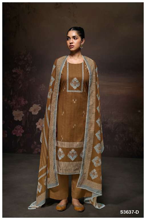 GANGA SAMANTHA S3637 WHOLESALE PREMIUM COTTON WITH DIGITAL PRINT PARTY WEAR SALWAR SUITS