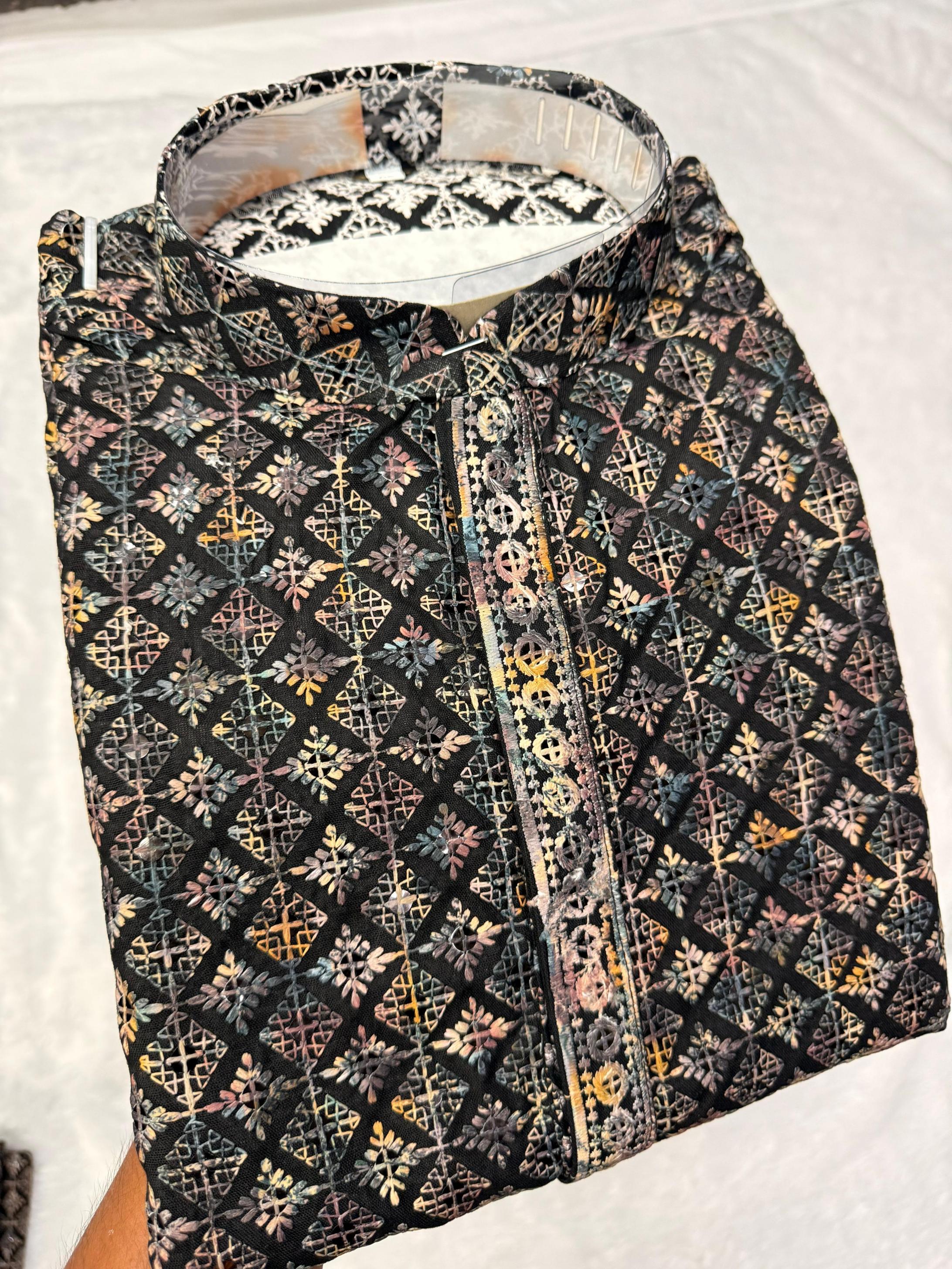VESHBUSHA VOL 1 BY AR EXPORTS RAYON SHIFFLLI WORK READYMADE STYLISH MENS KURTA