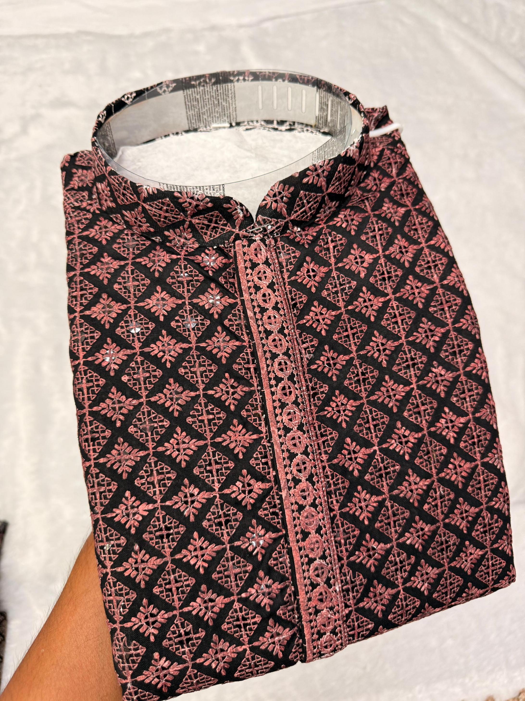 VESHBUSHA VOL 1 BY AR EXPORTS RAYON SHIFFLLI WORK READYMADE STYLISH MENS KURTA