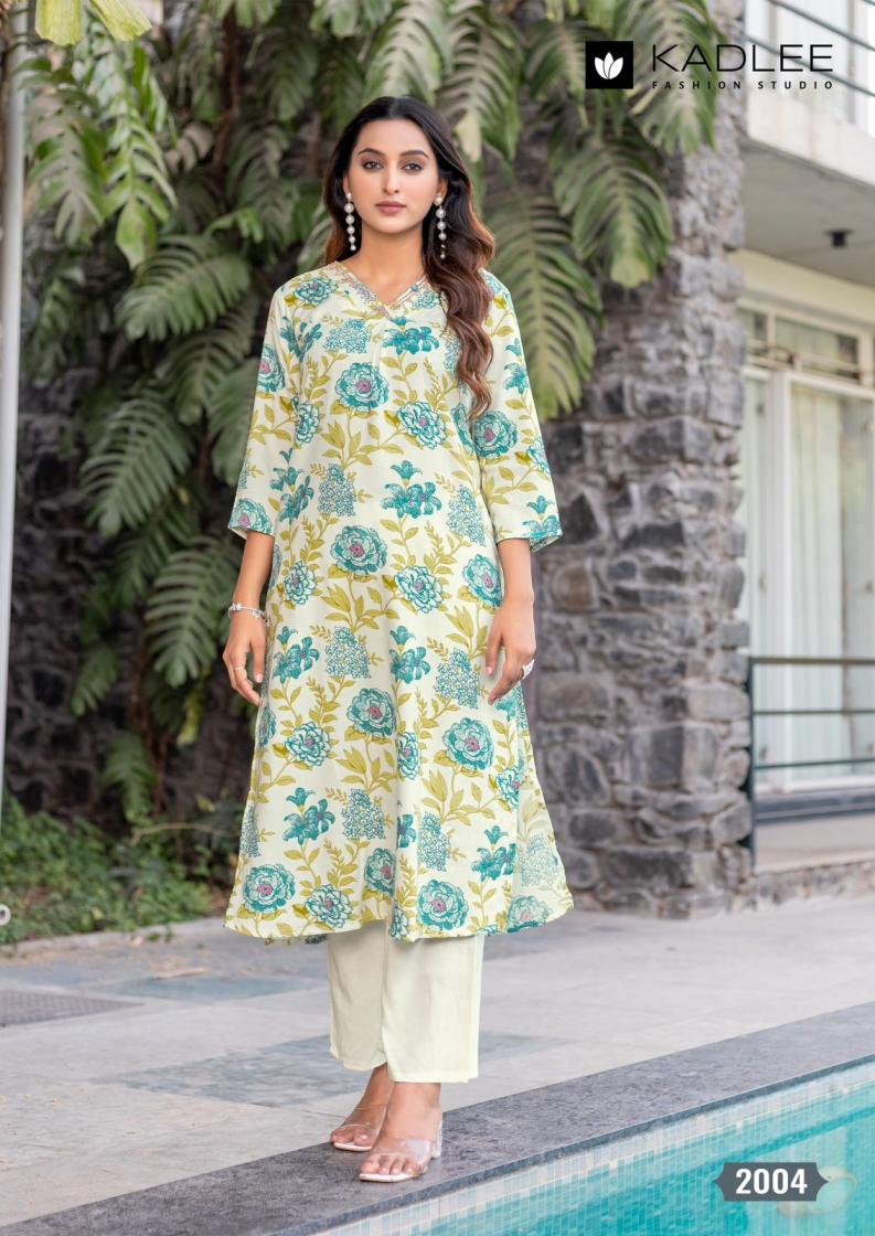 PREETKALA BY KADLEE RAYON FULLY STITCH UNIQUE DESIGN CO-ORD SETS