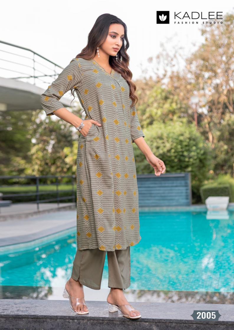 PREETKALA BY KADLEE RAYON FULLY STITCH UNIQUE DESIGN CO-ORD SETS