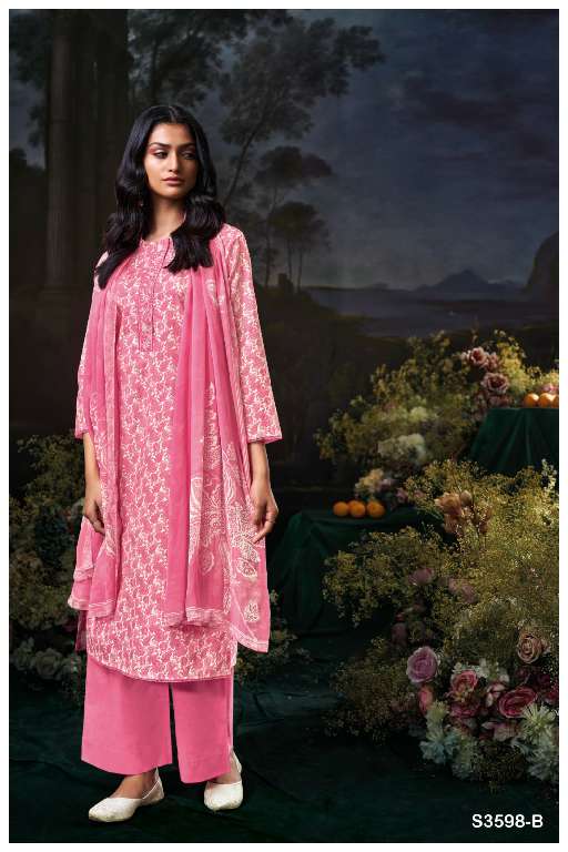 GANGA FIORA S3598 WHOLSALE PREMIUM COTTON DESIGNER PARTY WEAR SUITS