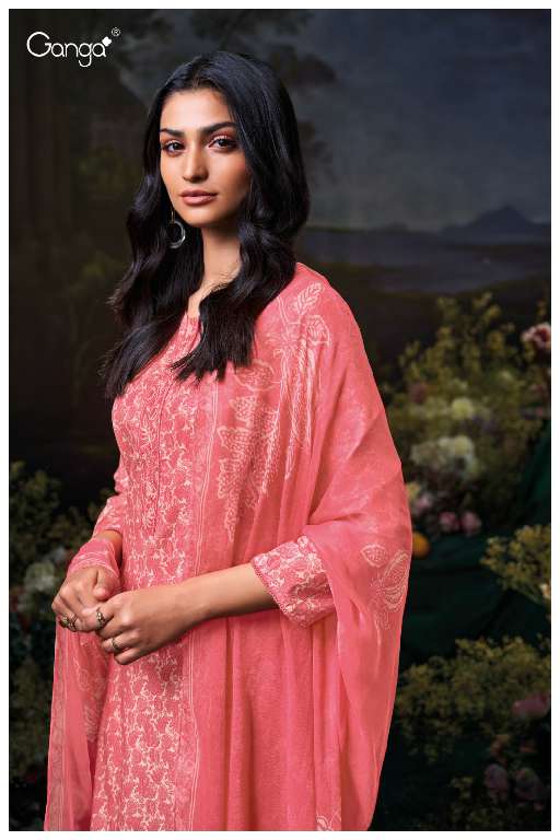 GANGA FIORA S3598 WHOLSALE PREMIUM COTTON DESIGNER PARTY WEAR SUITS