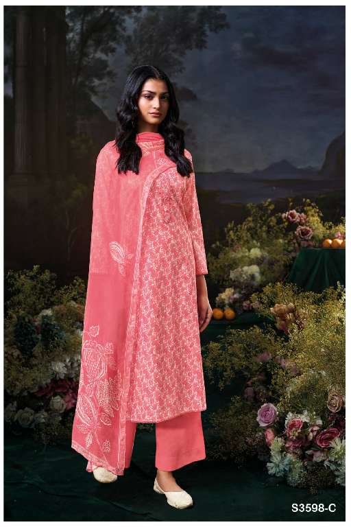 GANGA FIORA S3598 WHOLSALE PREMIUM COTTON DESIGNER PARTY WEAR SUITS