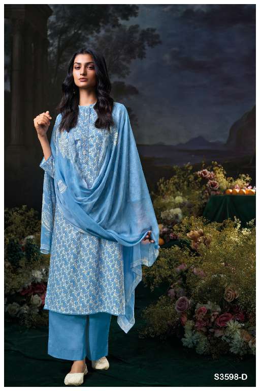 GANGA FIORA S3598 WHOLSALE PREMIUM COTTON DESIGNER PARTY WEAR SUITS