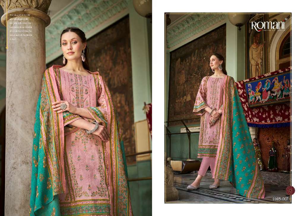 ROMANI PRESENT BIN KAREEM WHOLESALE PREMIUM SOFT COTTON PRINT WITH EMBROIDERY WORK FANCY PAKISTANI STYLE SUITS