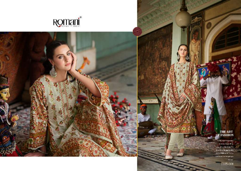 ROMANI PRESENT BIN KAREEM WHOLESALE PREMIUM SOFT COTTON PRINT WITH EMBROIDERY WORK FANCY PAKISTANI STYLE SUITS