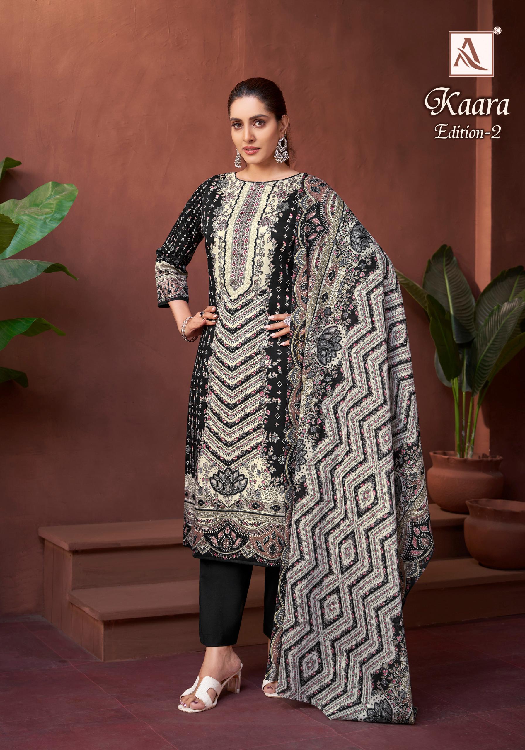 ALOK KAARA VOL-2 WHOLESALE PURE ZAM COTTON FANCY PRINT WITH HAND WORK STYLIST LOOK SALWAR KAMEEZ