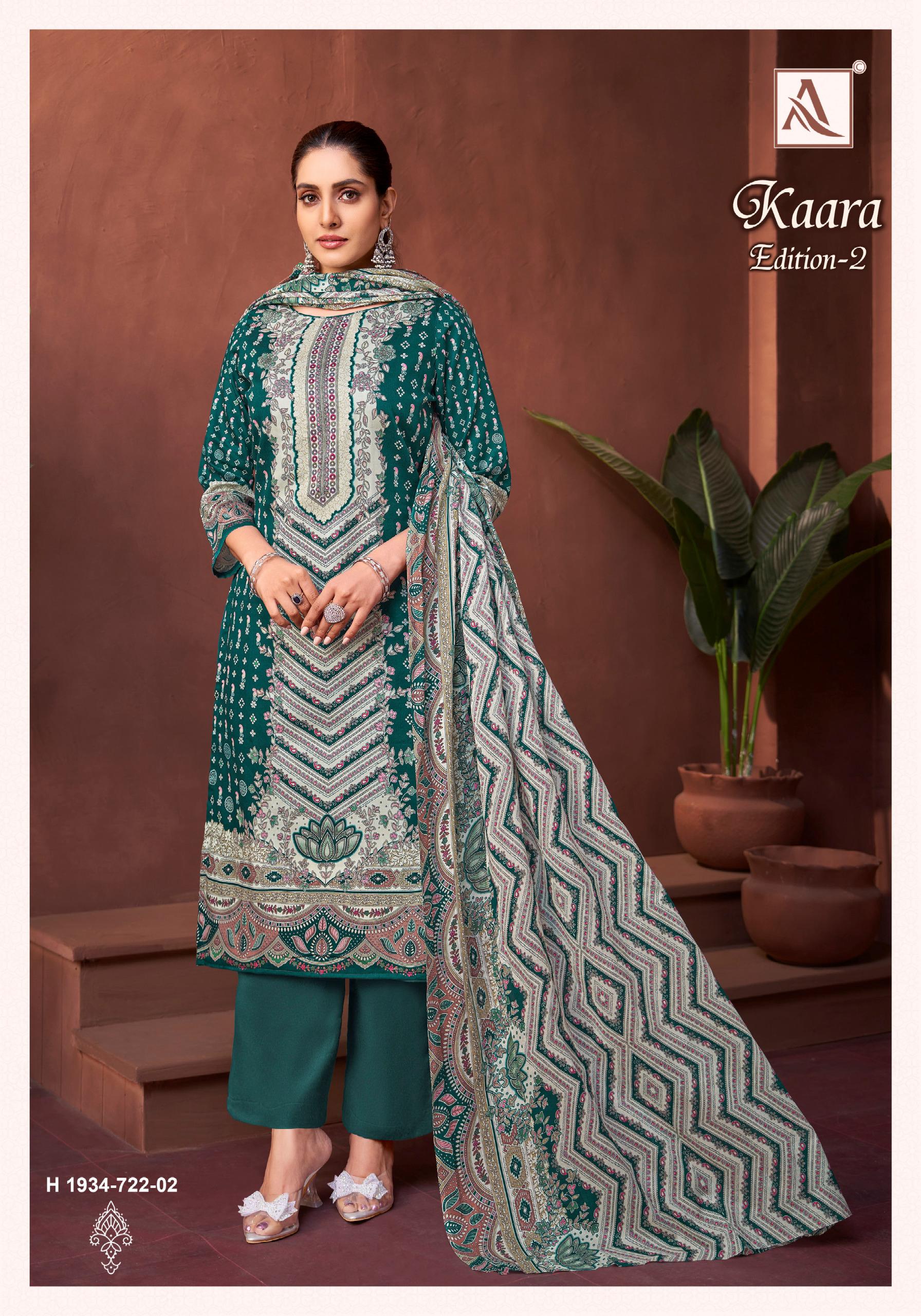 ALOK KAARA VOL-2 WHOLESALE PURE ZAM COTTON FANCY PRINT WITH HAND WORK STYLIST LOOK SALWAR KAMEEZ