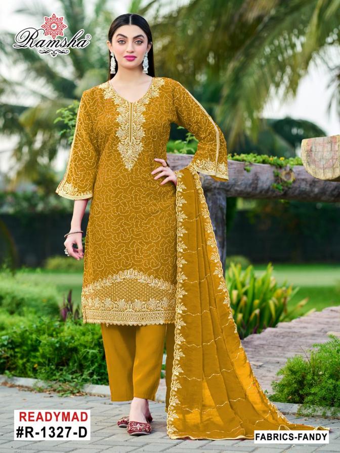RAMSHA R 1327 NX ABCD FANDY READYMADE TRADITIONAL PAKISTANI 3PCS SUITS