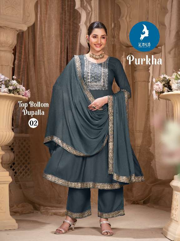 KAYA PRESENT PURKHA WHOLESALE READYMADY 3 PCS CONCEPT IN ANARKALI SUITS