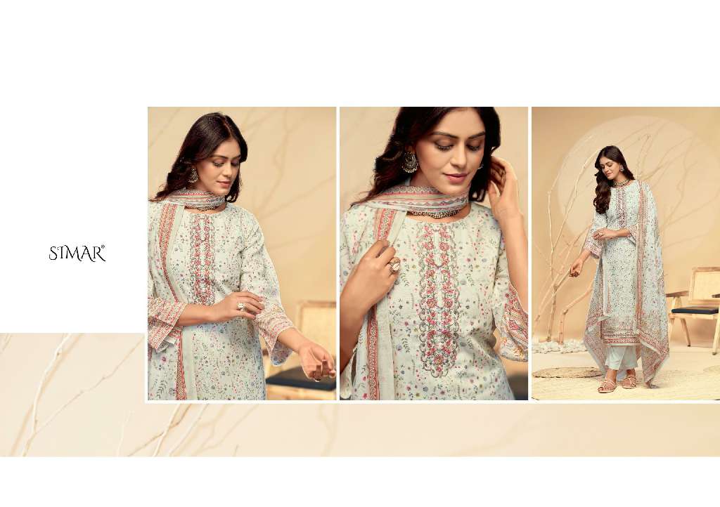 GLOSSY SIMAR REET WHOLESALE COTTON DIGITAL PRINT WITH EMBROIDERY WORK CLASSIC STYLE SUITS