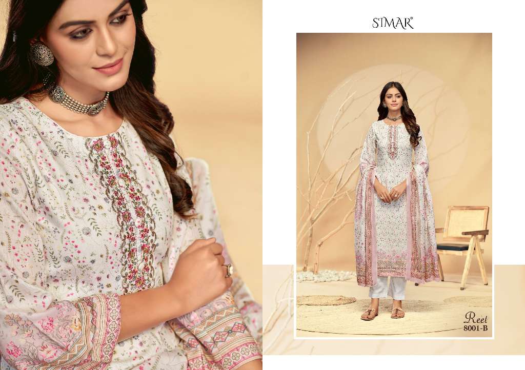 GLOSSY SIMAR REET WHOLESALE COTTON DIGITAL PRINT WITH EMBROIDERY WORK CLASSIC STYLE SUITS