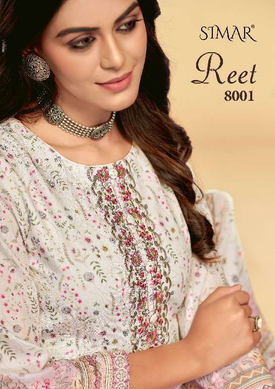 GLOSSY SIMAR REET WHOLESALE COTTON DIGITAL PRINT WITH EMBROIDERY WORK CLASSIC STYLE SUITS