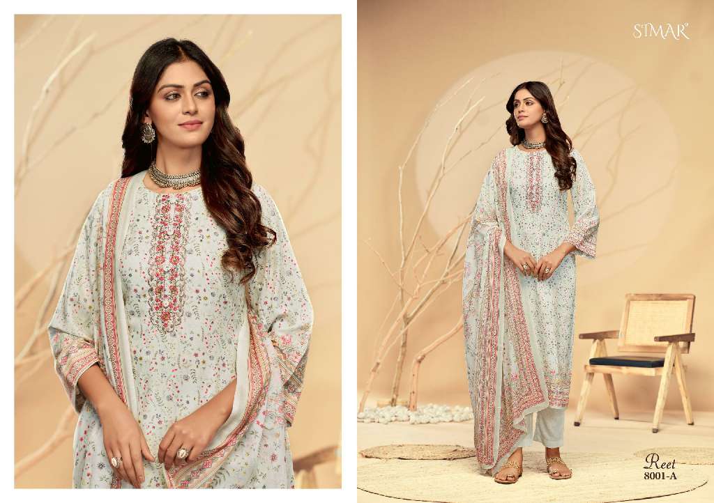 GLOSSY SIMAR REET WHOLESALE COTTON DIGITAL PRINT WITH EMBROIDERY WORK CLASSIC STYLE SUITS