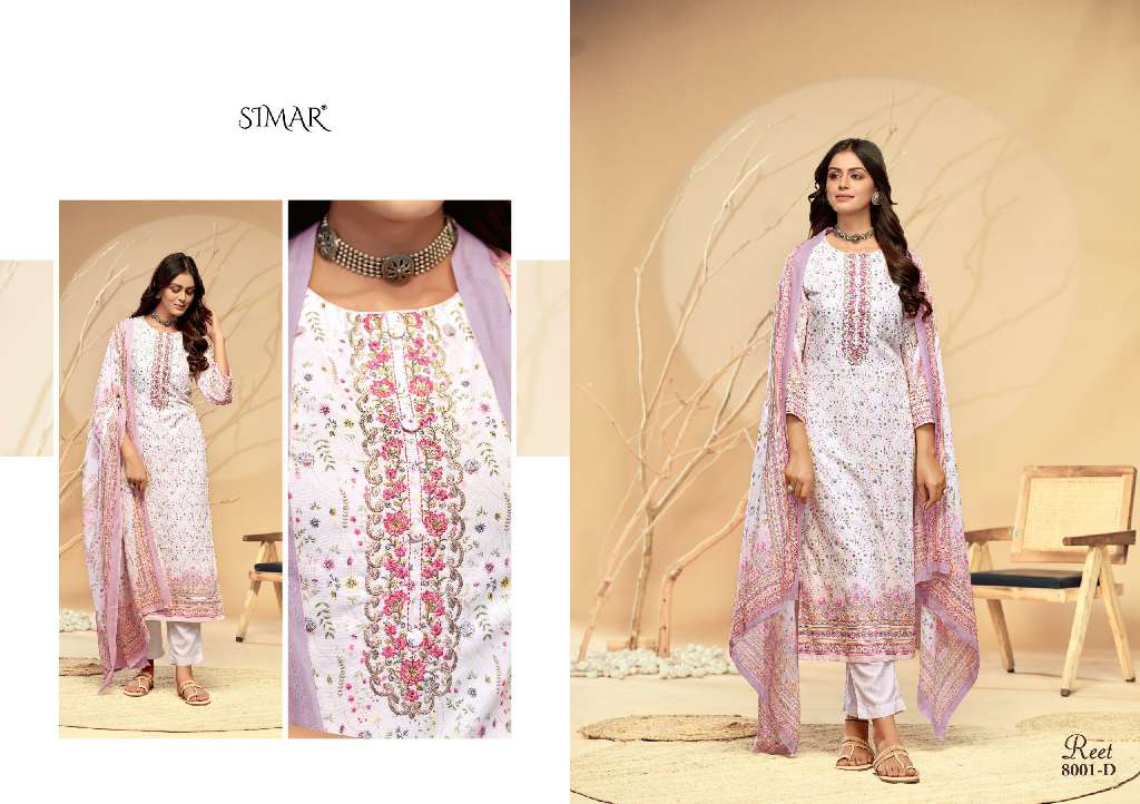 GLOSSY SIMAR REET WHOLESALE COTTON DIGITAL PRINT WITH EMBROIDERY WORK CLASSIC STYLE SUITS