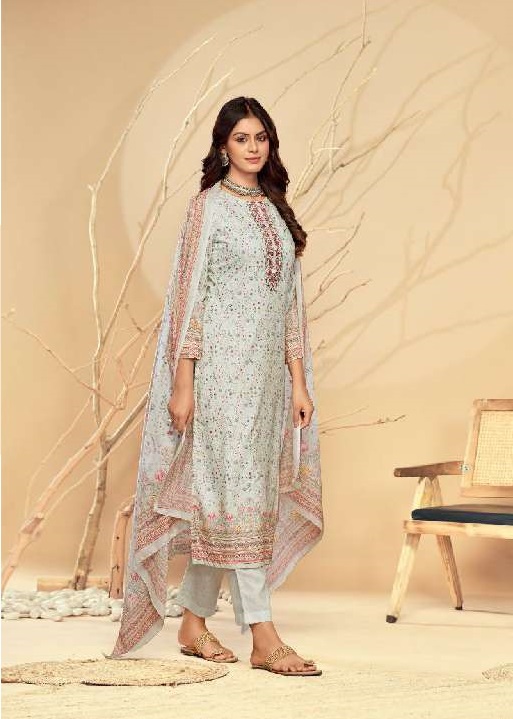 GLOSSY SIMAR REET WHOLESALE COTTON DIGITAL PRINT WITH EMBROIDERY WORK CLASSIC STYLE SUITS