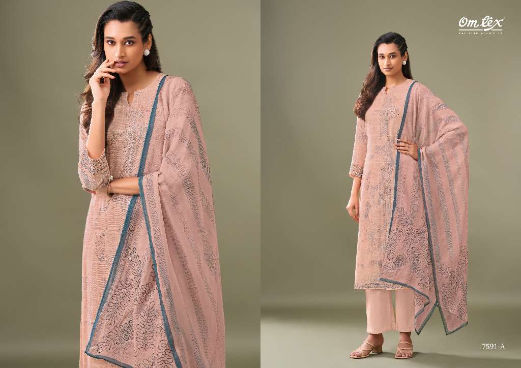 OMTEX PRESENT STYLUXE WHOLESALE LINEN COTTON CHECKS DIGITAL PRINT WITH EMBROIDERY WORK TRENDY SALWAR SUITS