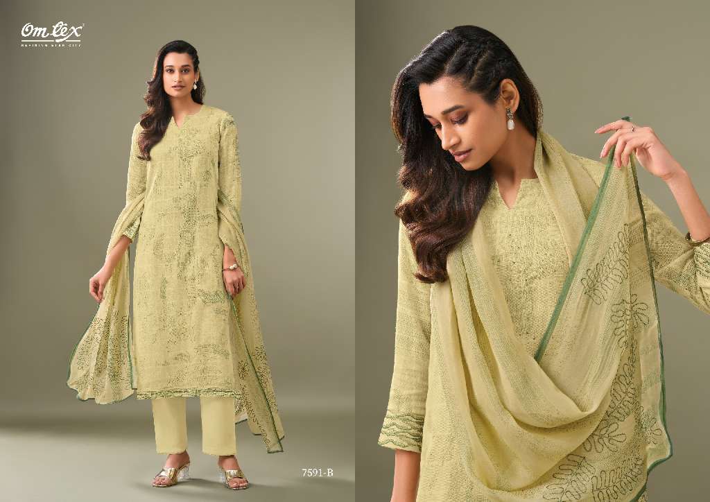 OMTEX PRESENT STYLUXE WHOLESALE LINEN COTTON CHECKS DIGITAL PRINT WITH EMBROIDERY WORK TRENDY SALWAR SUITS