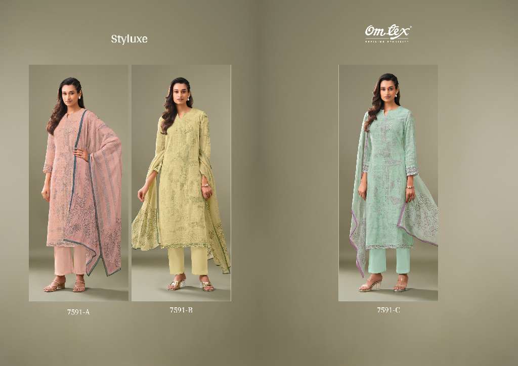 OMTEX PRESENT STYLUXE WHOLESALE LINEN COTTON CHECKS DIGITAL PRINT WITH EMBROIDERY WORK TRENDY SALWAR SUITS