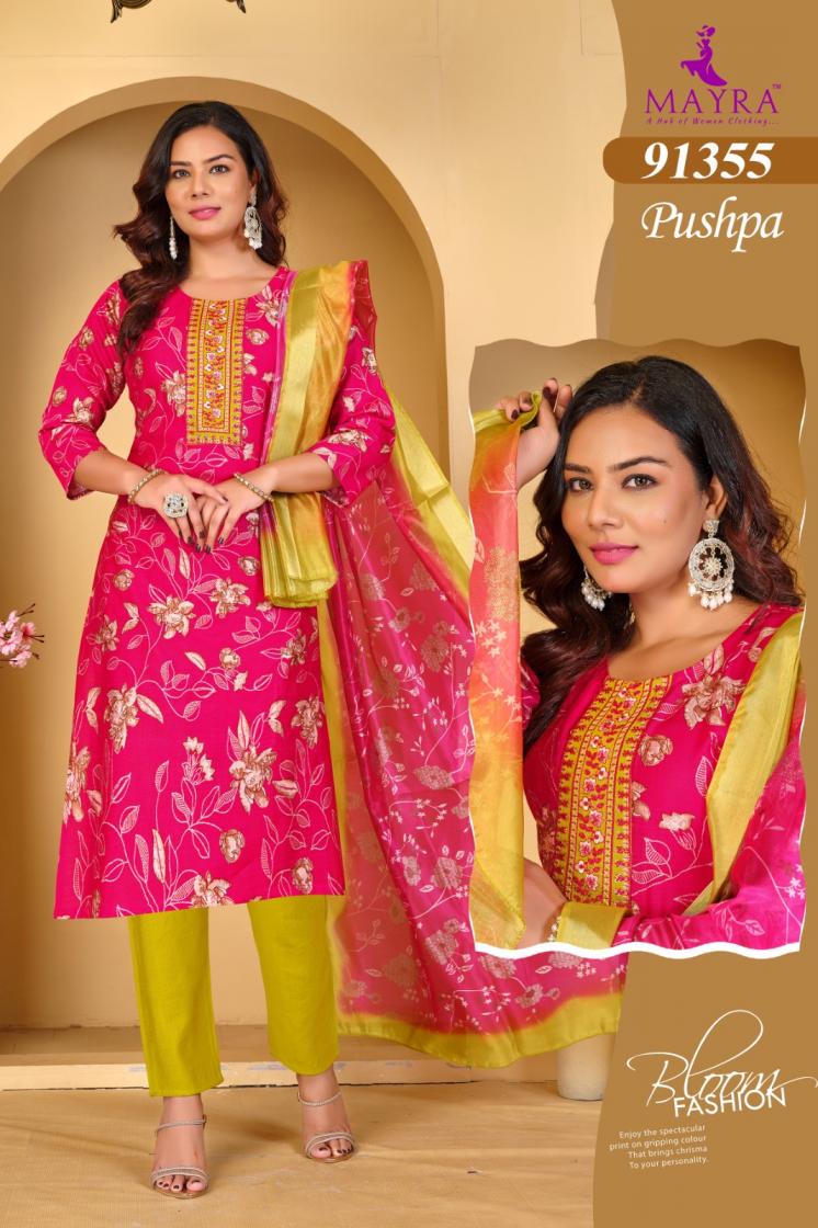 MAYRA FASHION PUSHPA VERTICAN CASUAL FULL STITCHED KURTA SET