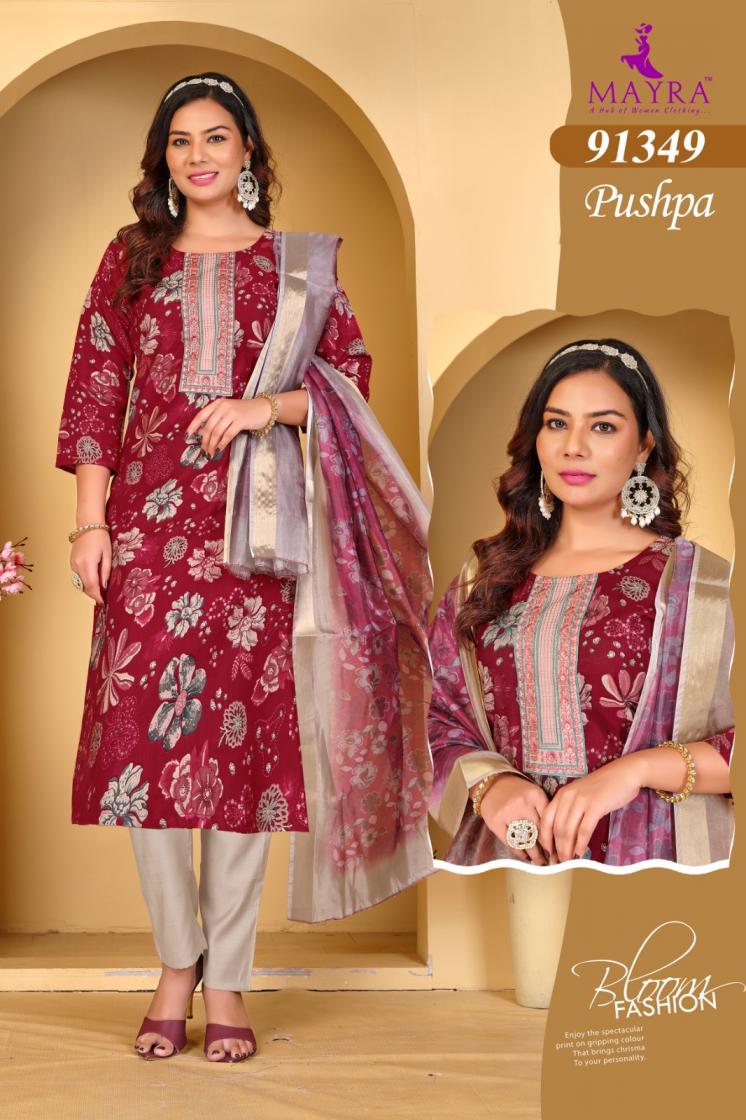 MAYRA FASHION PUSHPA VERTICAN CASUAL FULL STITCHED KURTA SET