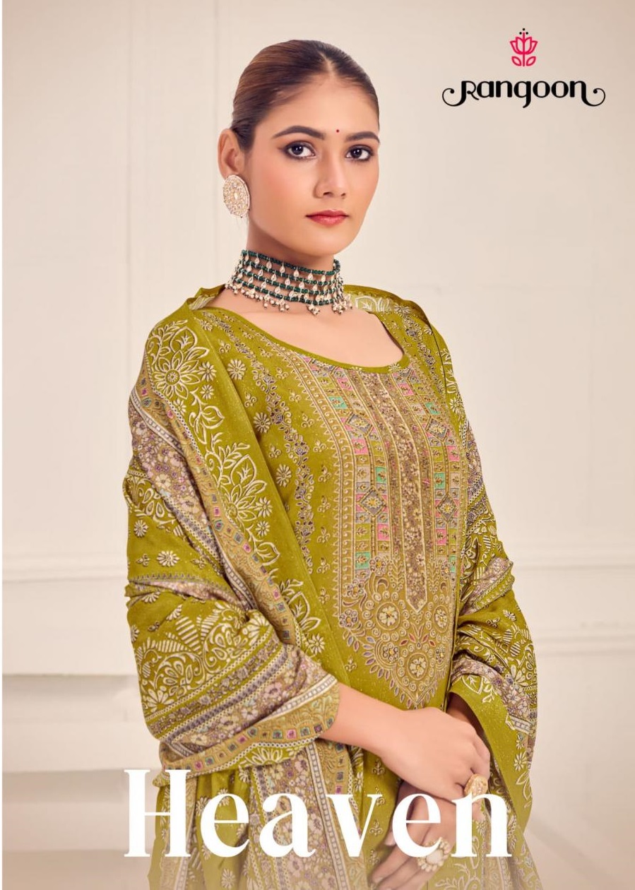 RANGOON PRESENTS HEAVEN NET WORK TOP BOTTOM AND DUPATTA SET