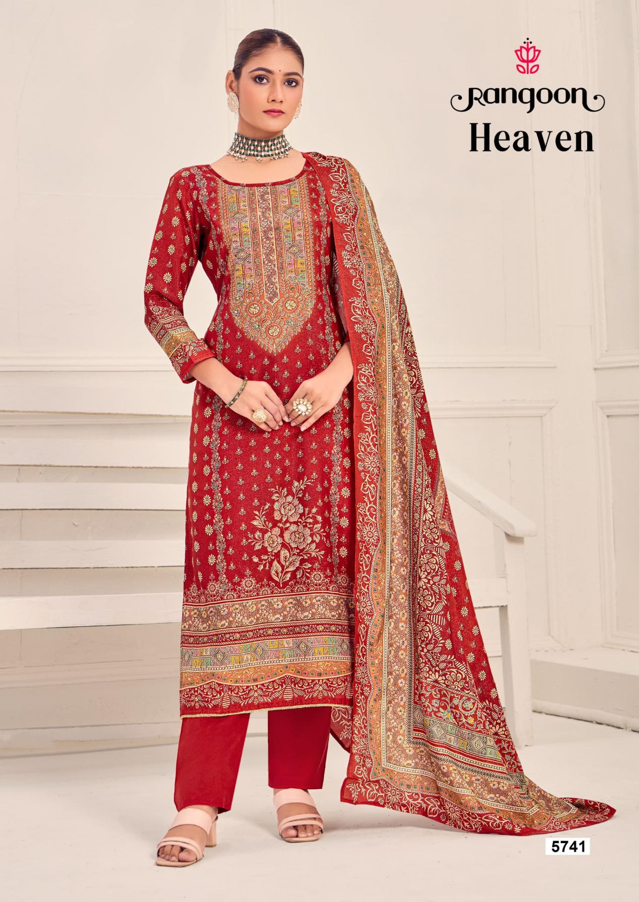 RANGOON PRESENTS HEAVEN NET WORK TOP BOTTOM AND DUPATTA SET