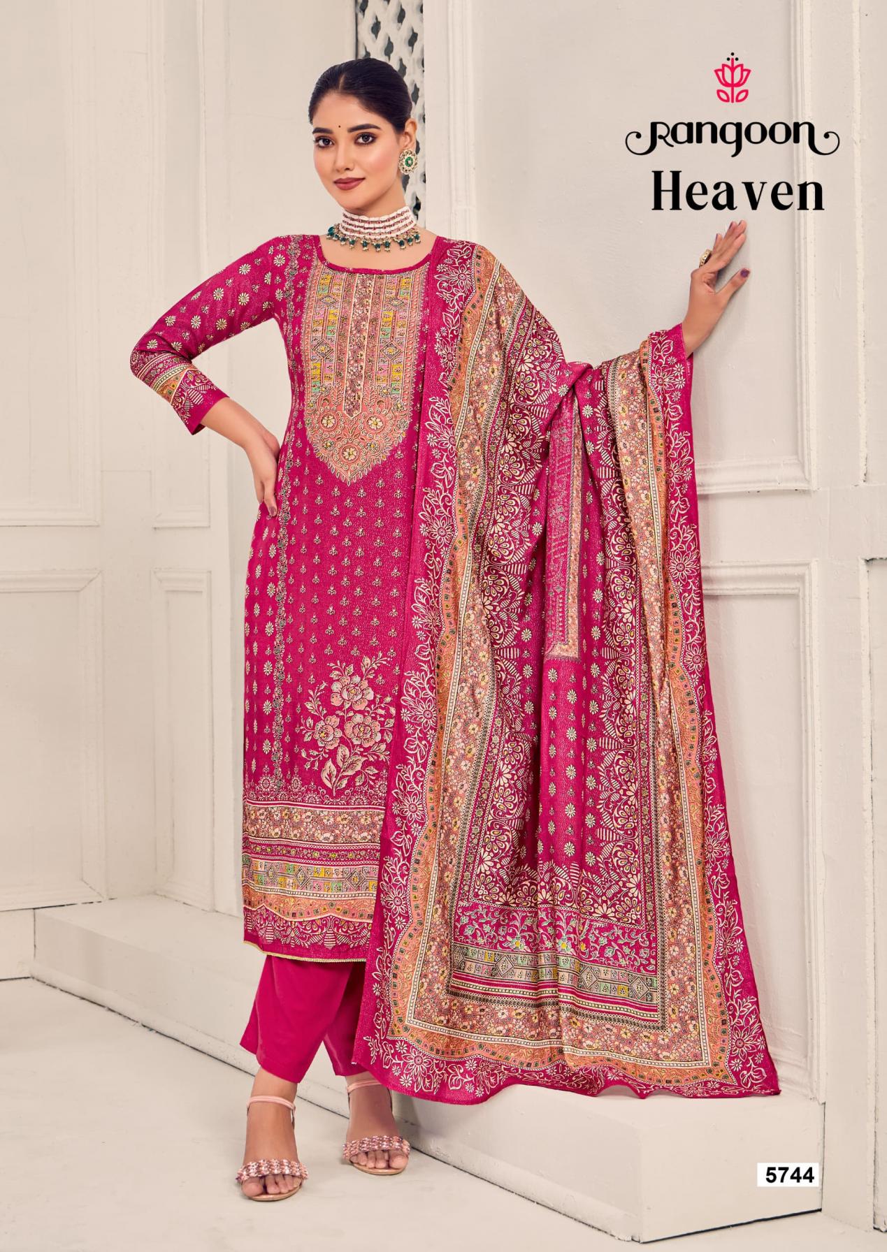 RANGOON PRESENTS HEAVEN NET WORK TOP BOTTOM AND DUPATTA SET