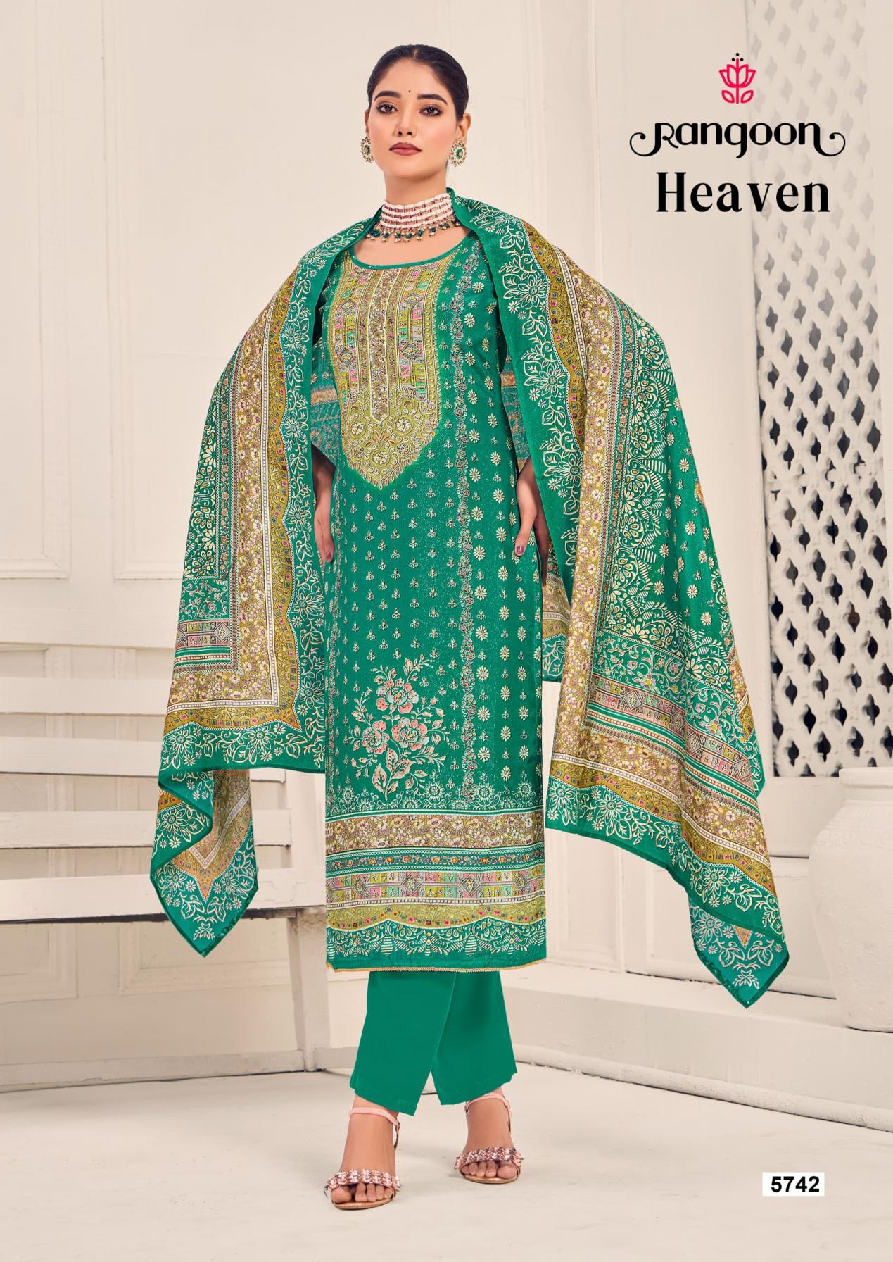 RANGOON PRESENTS HEAVEN NET WORK TOP BOTTOM AND DUPATTA SET