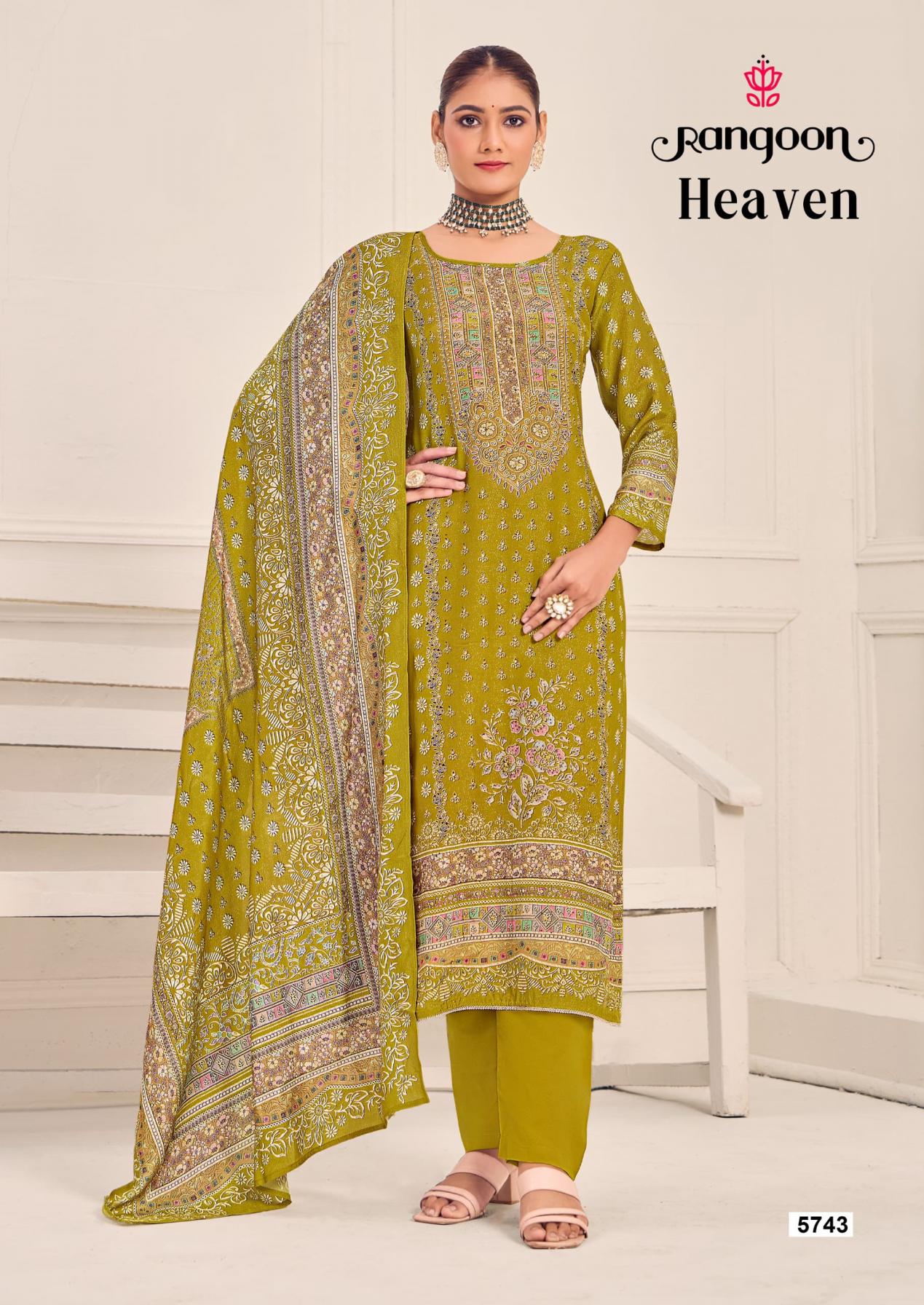 RANGOON PRESENTS HEAVEN NET WORK TOP BOTTOM AND DUPATTA SET