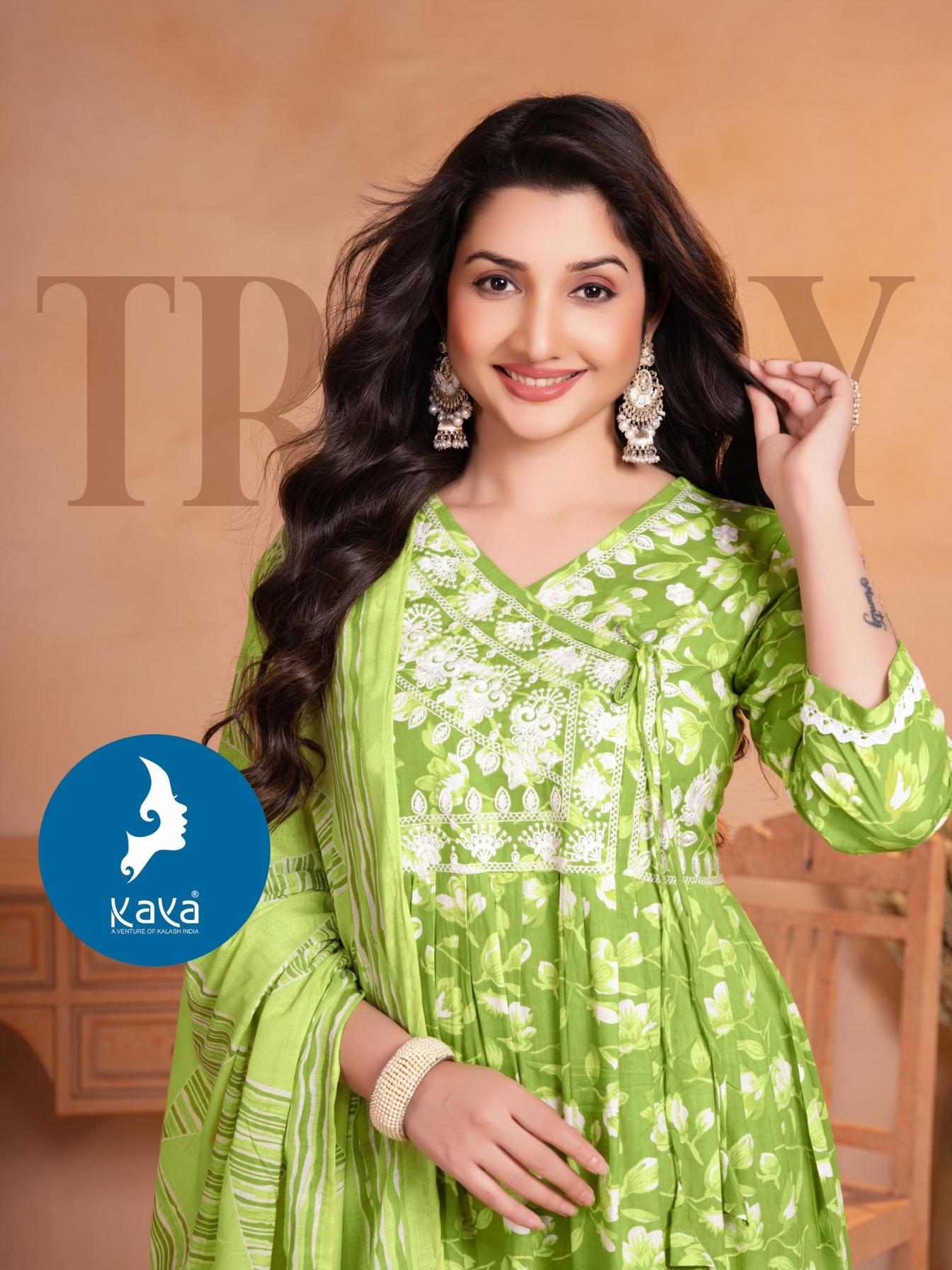 MOHINI VOL 4 BY KAYA KURTI ELEGANT ANARKALI 3PCS SET