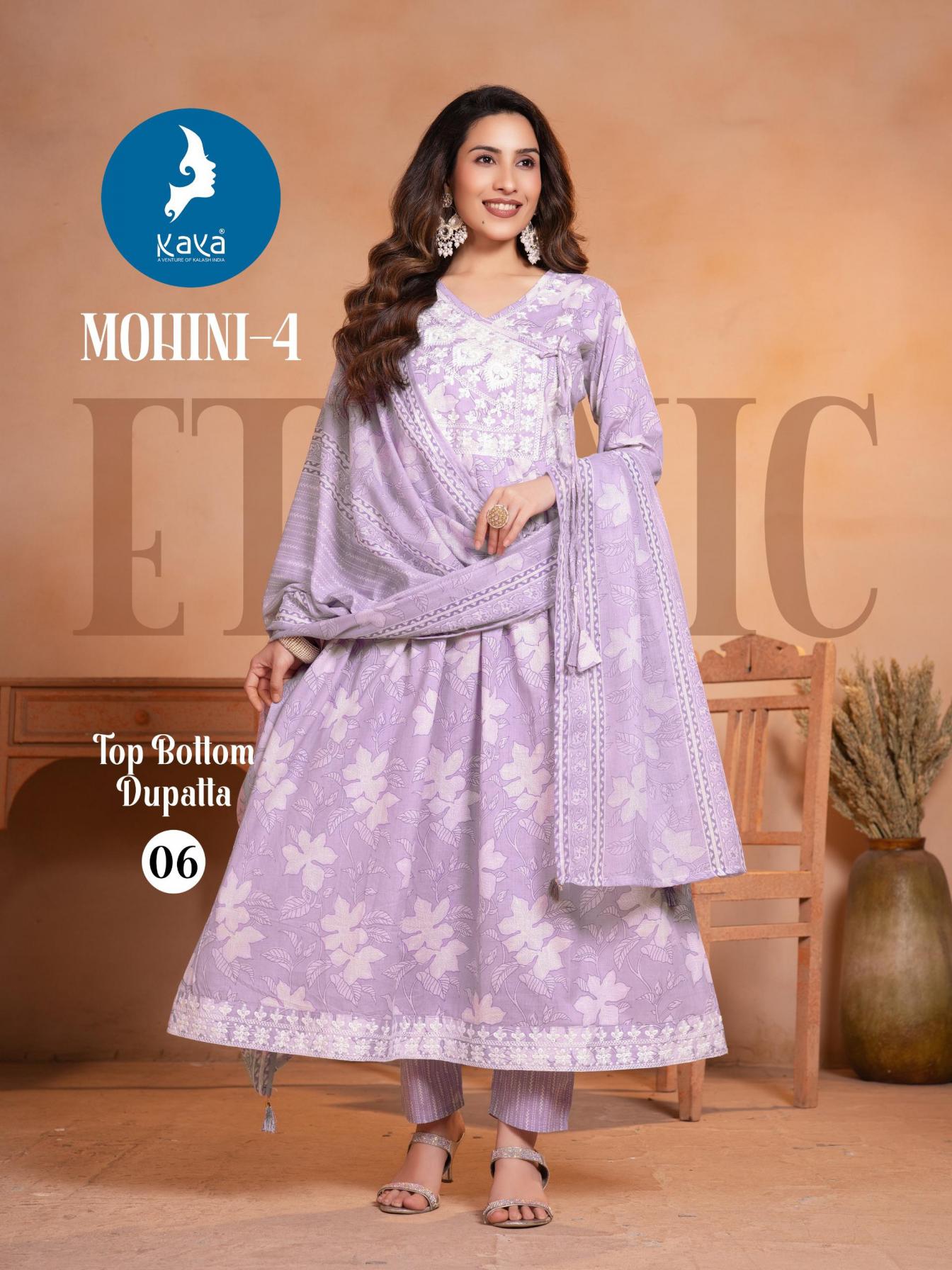 MOHINI VOL 4 BY KAYA KURTI ELEGANT ANARKALI 3PCS SET