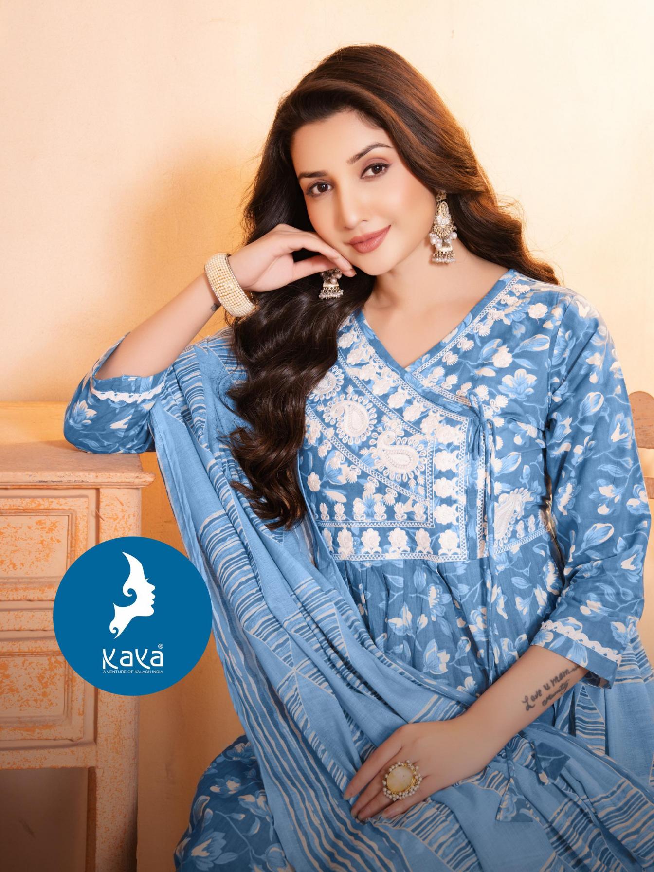 MOHINI VOL 4 BY KAYA KURTI ELEGANT ANARKALI 3PCS SET