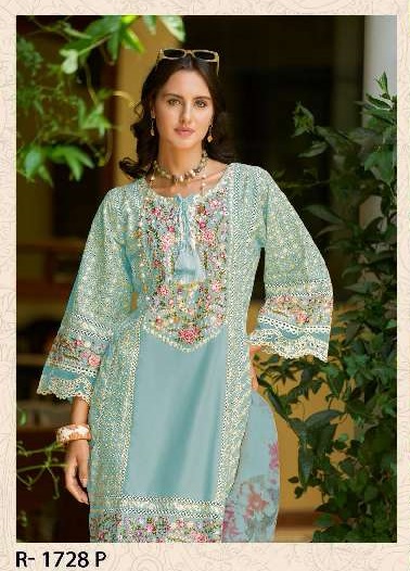 SHREE FABS R-1728 WHOLESALE CAMBRIC COTTON LAWN WITH LINING INNER READYMADE 3 PCS PAKISTANI SUITS