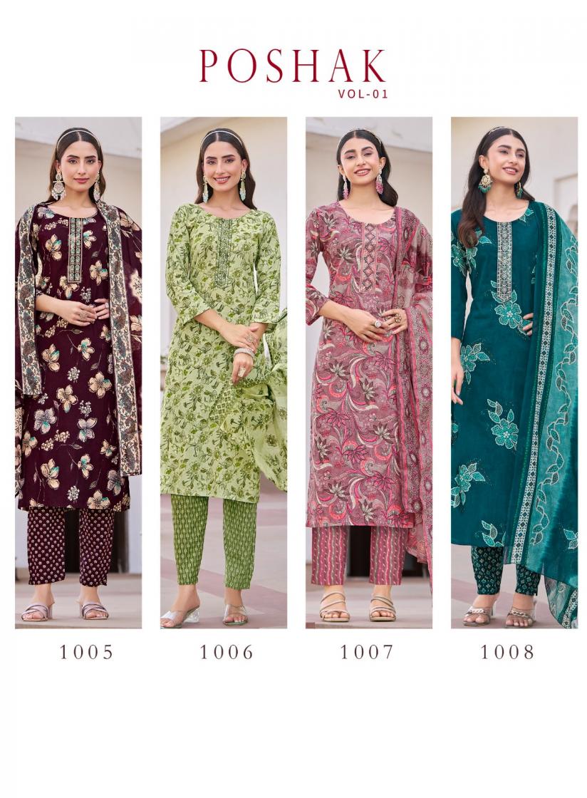POSHAK VOL 1 BY RADHIKA LIFESTYLE AESTHETIC KURTI SETS PLUS SIZE AND READYMADE KURTI