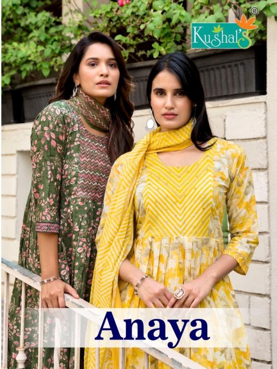 KUSHALS LAUNCH ANAYA FULLY STITCHED 3PCS PRETTY DRESS