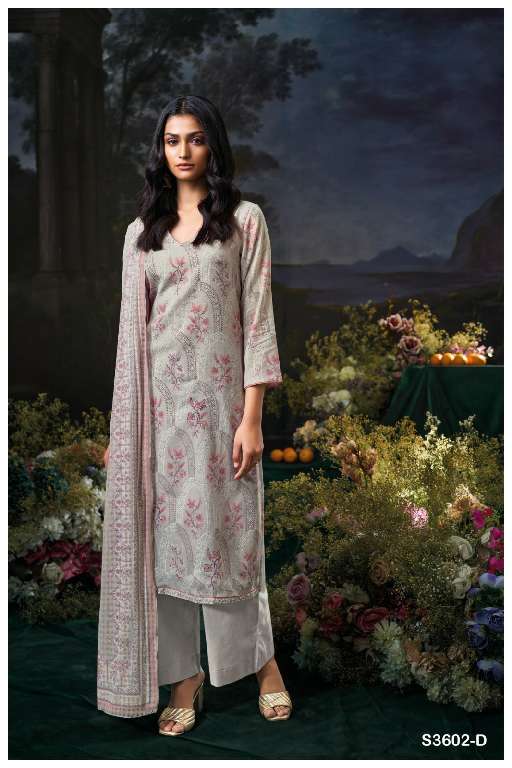 GANGA GIGI 53602 WHOLESALE COTTON MAL PRINTED WITH HAND WORK PREMIUM QUALITY SUITS
