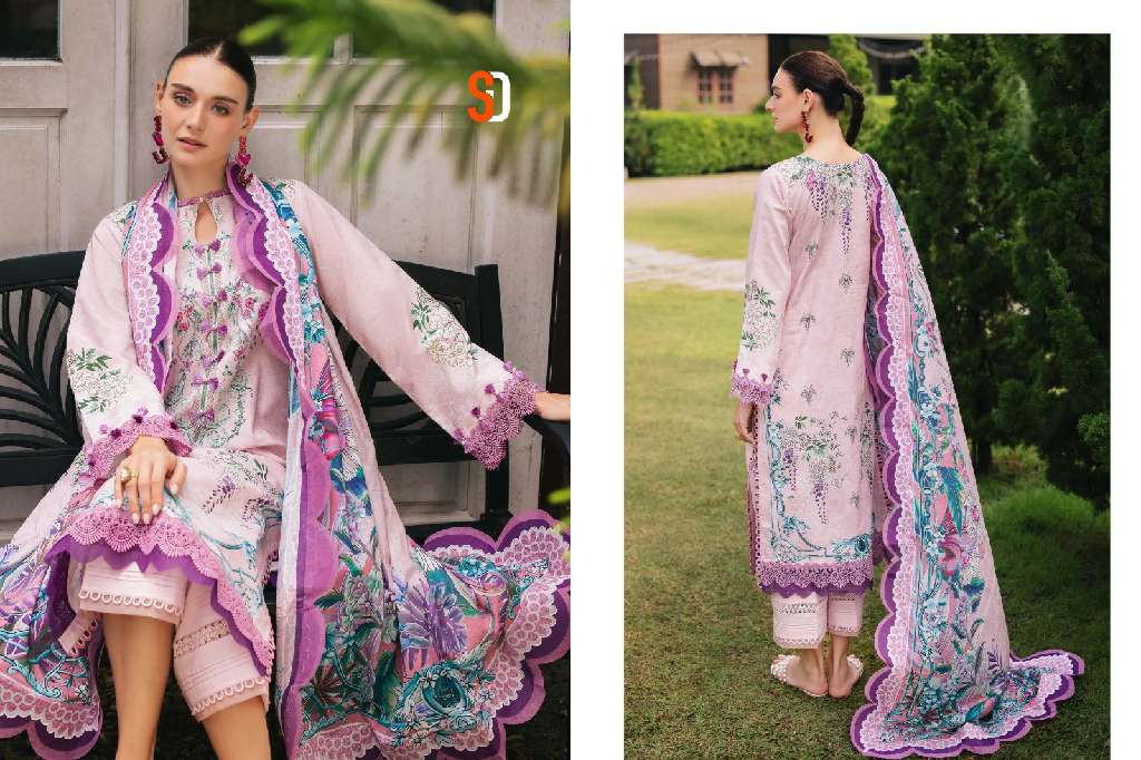 SHRADDHA JADE URBANE VOL-1 WHOLESALE LAWN COTTON PRINTED WITH EMBROIDERY PATCH STYLIST PAKISTANI SUITS