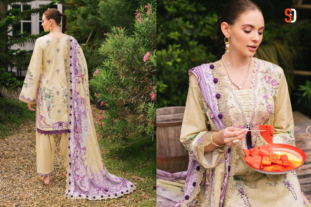 SHRADDHA JADE URBANE VOL-1 WHOLESALE LAWN COTTON PRINTED WITH EMBROIDERY PATCH STYLIST PAKISTANI SUITS