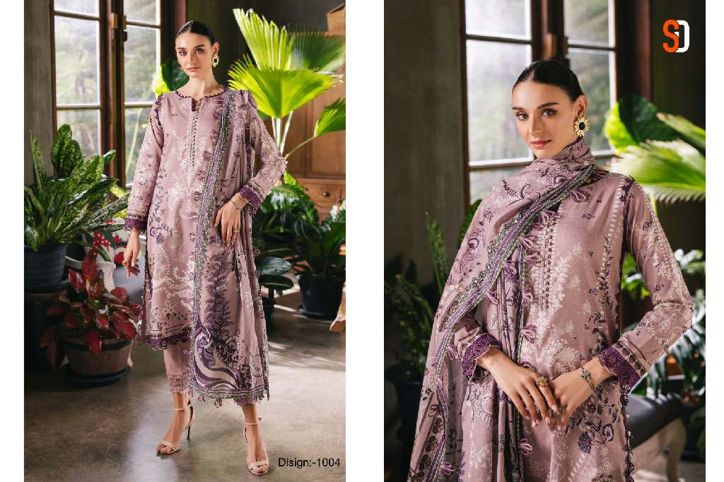 SHRADDHA JADE URBANE VOL-1 WHOLESALE LAWN COTTON PRINTED WITH EMBROIDERY PATCH STYLIST PAKISTANI SUITS